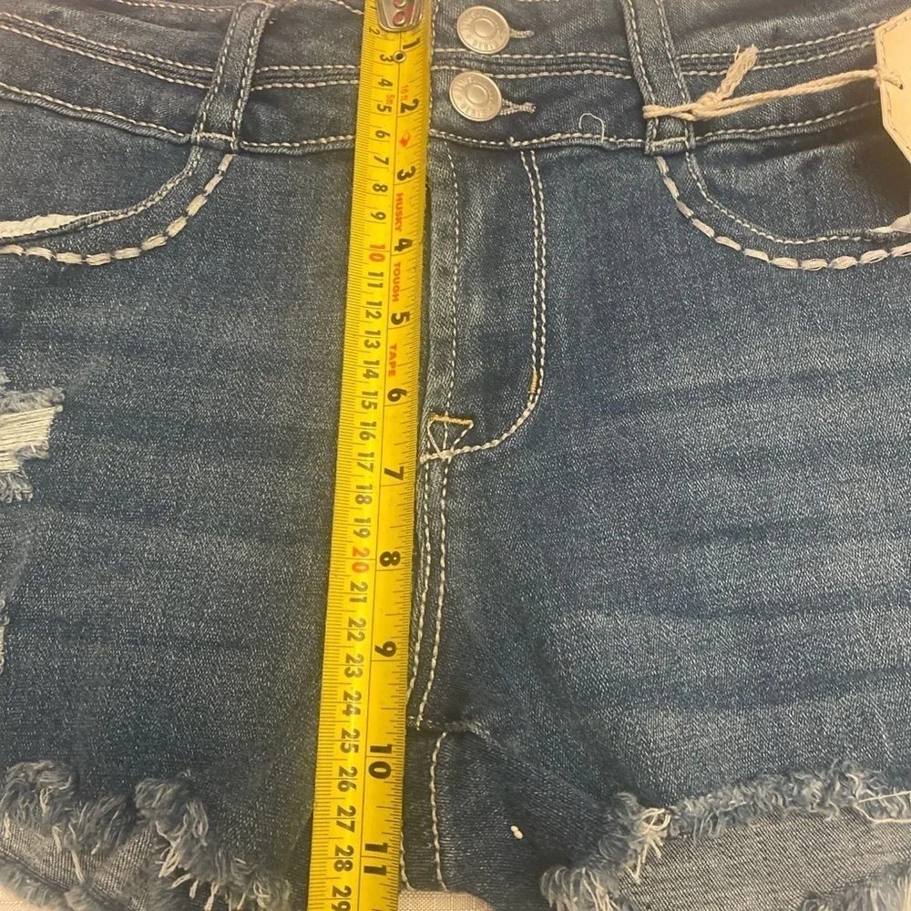 Almost Famous Blue Distressed Cut-Off Jean Shorts